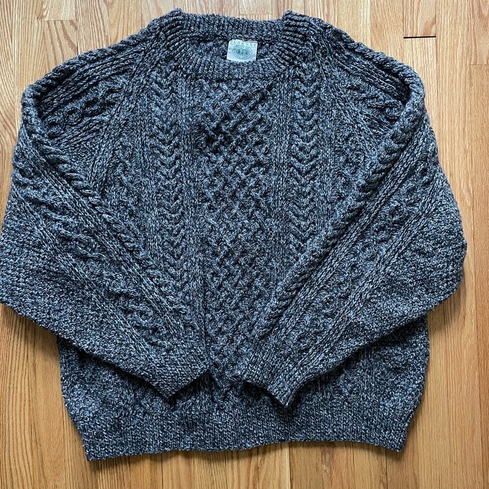 Blarney Woollen Mills cableknit wool sweater (XL)